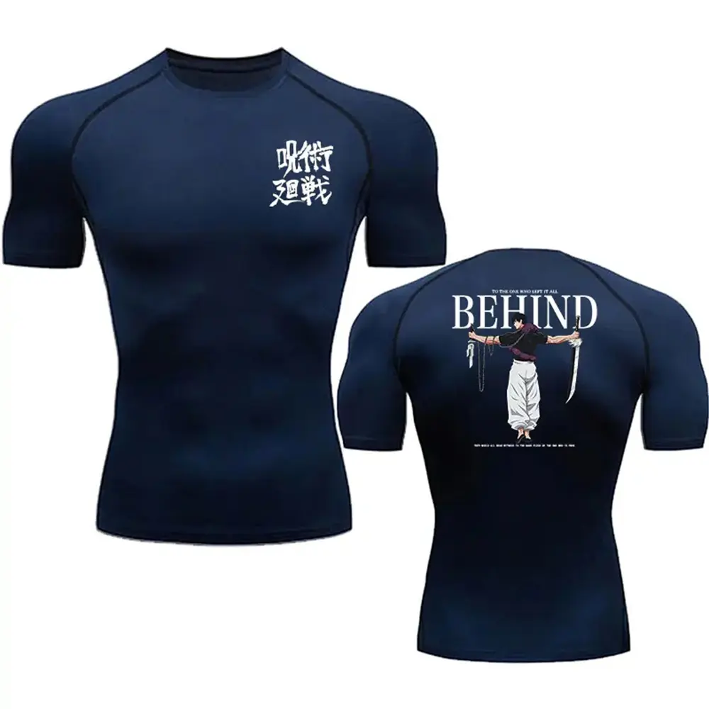 Compression Shirt Men Print Breathable Football Fitness Tight Sportswear Althletic Quick Dry Rash Guard Gym Riding Tops