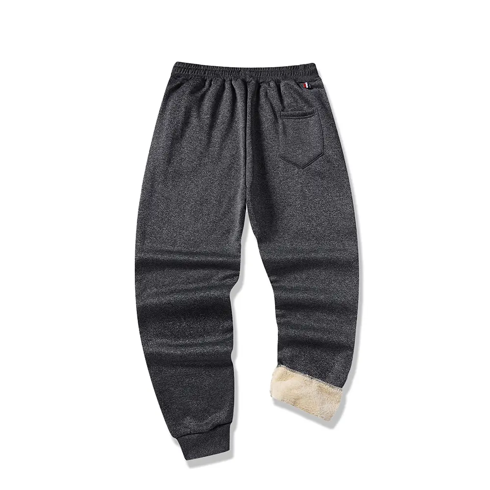 Men's Cotton Pants Winter Men Thickened Trousers Lamb Wool Warm Sweatpants Winter Outdoor Plush Casual Pants