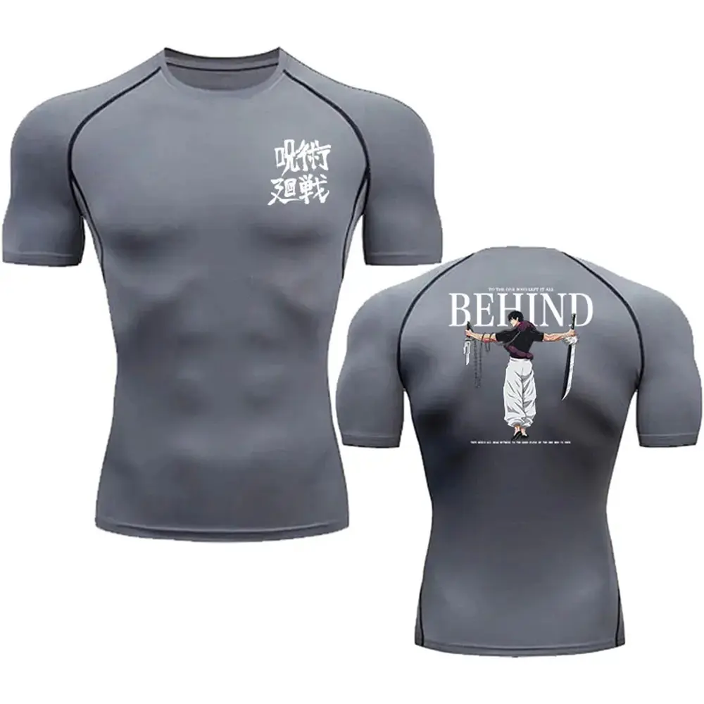Compression Shirt Men Print Breathable Football Fitness Tight Sportswear Althletic Quick Dry Rash Guard Gym Riding Tops