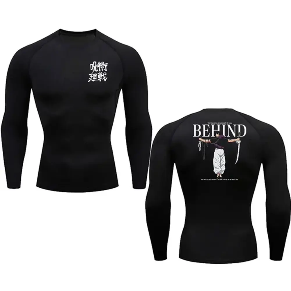 Compression Shirt Men Print Breathable Football Fitness Tight Sportswear Althletic Quick Dry Rash Guard Gym Riding Tops