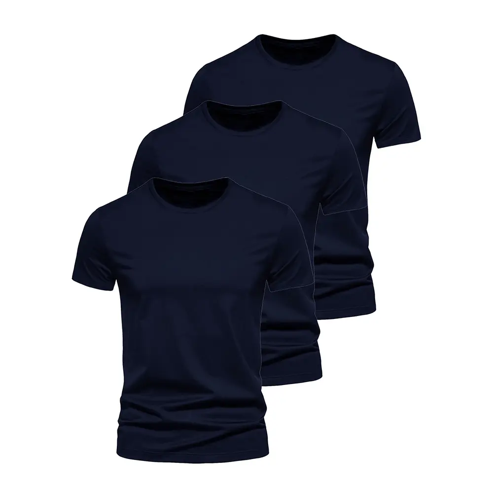 3Pcs/lot Mens T-shirt Solid Color Workout Tops Men Sport Fitness Shirts Gym Tops Men Crew Neck Breathable T-Shirt Black White