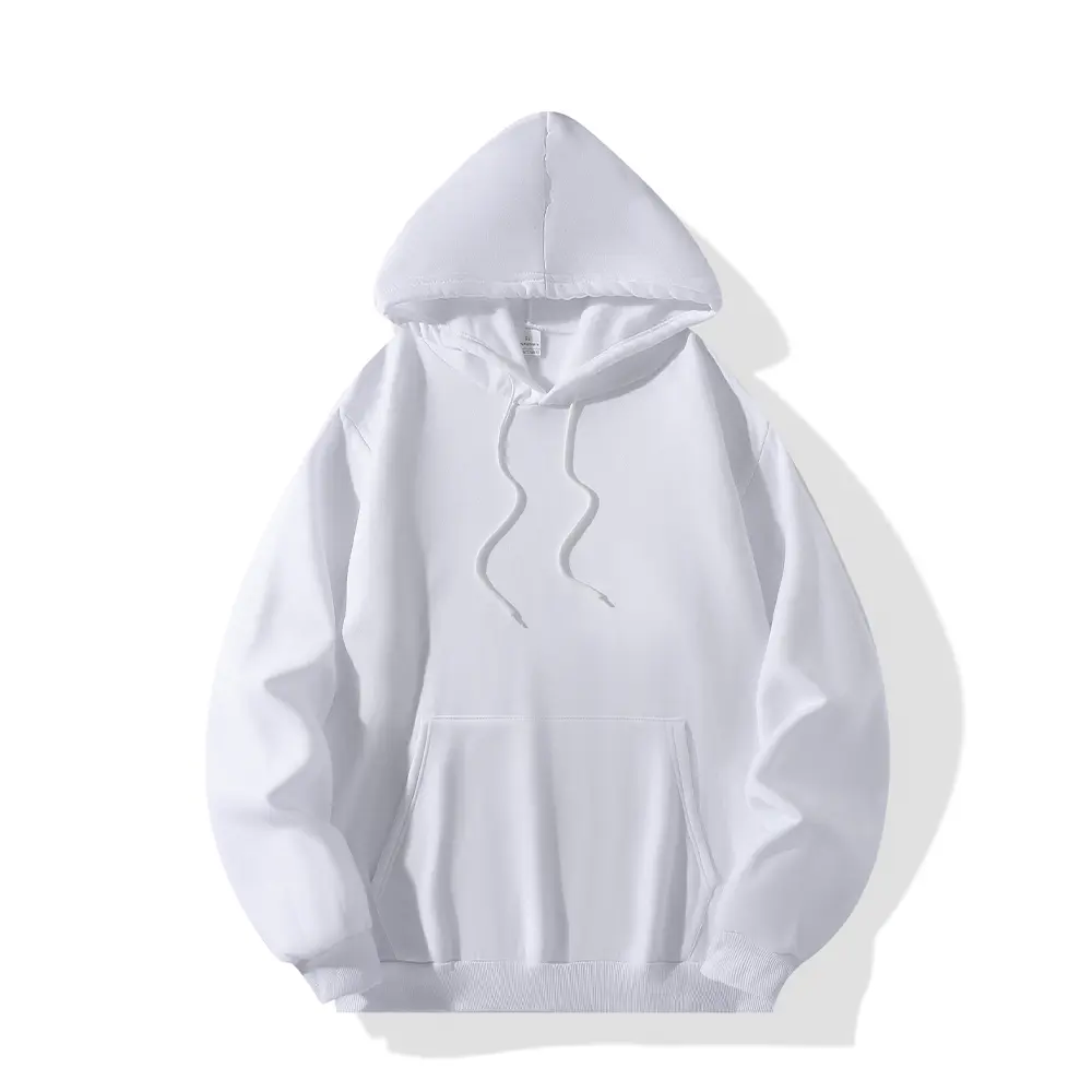 New Autumn Winter Casual Thick Hoodies Men's Top Solid Color Basic Hoodies Sweatshirt Quality Jogger Texture Pullovers