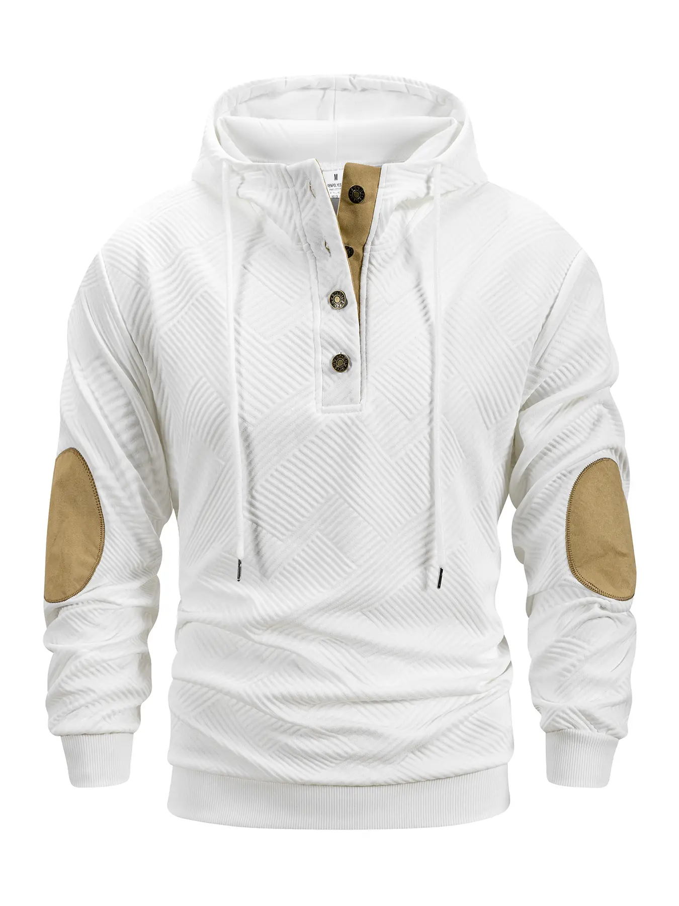 Autumn Winter Men's Stand Collar Hoodie Long Sleeve Sweatshirts Men Outdoor Leisure Spliced Loose Sports Pullover Coat