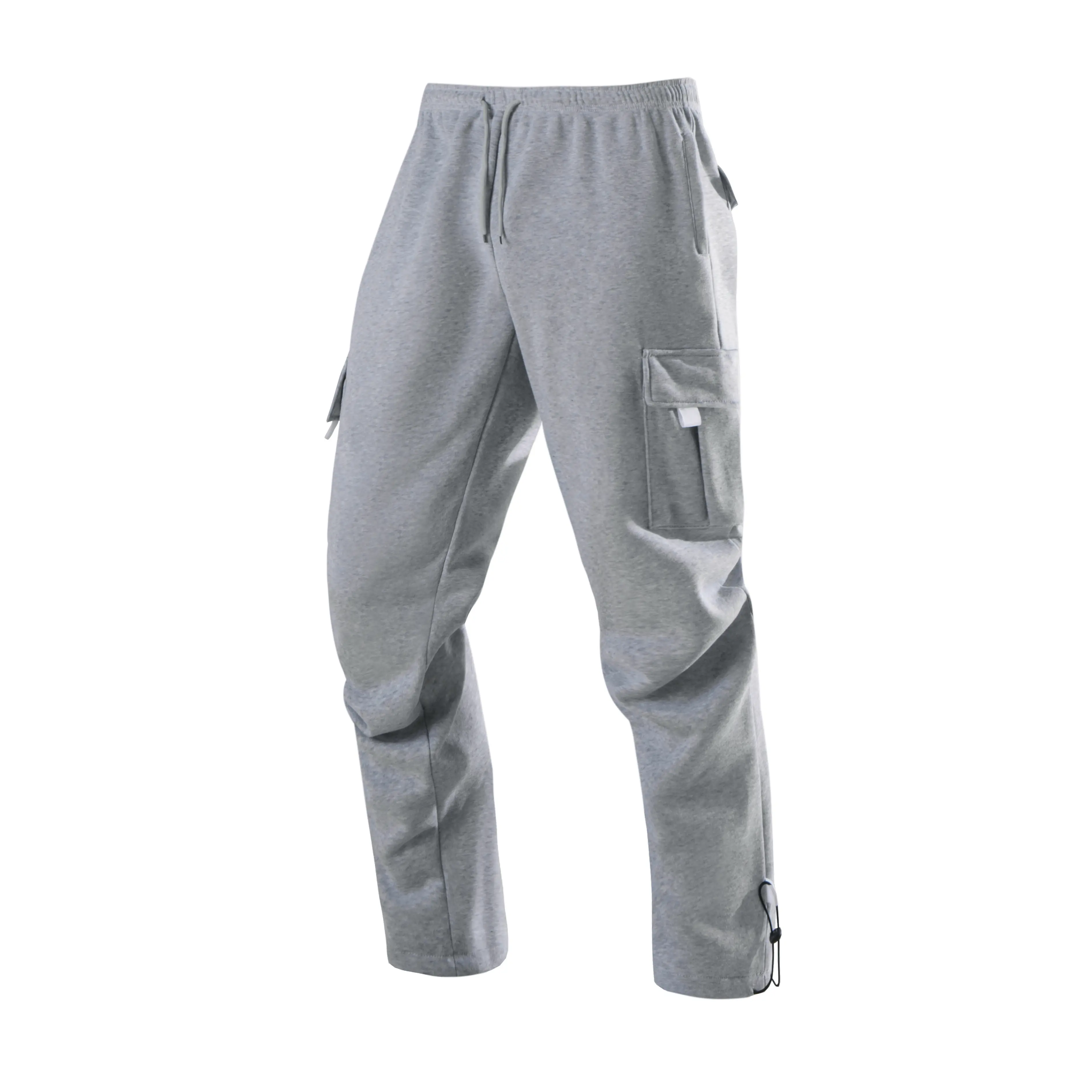 Men's Sweatpants Straight Leg Joggers Pants Streetwear Loose Oversized Drawstring Long Pants Men Work Pants Multi-pocket Pants