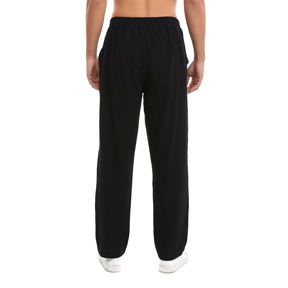 Men's Pants Summer Male Breathable Trousers Sweatpants Solid Color  Trousers Loose Fitness Causal Streetwear