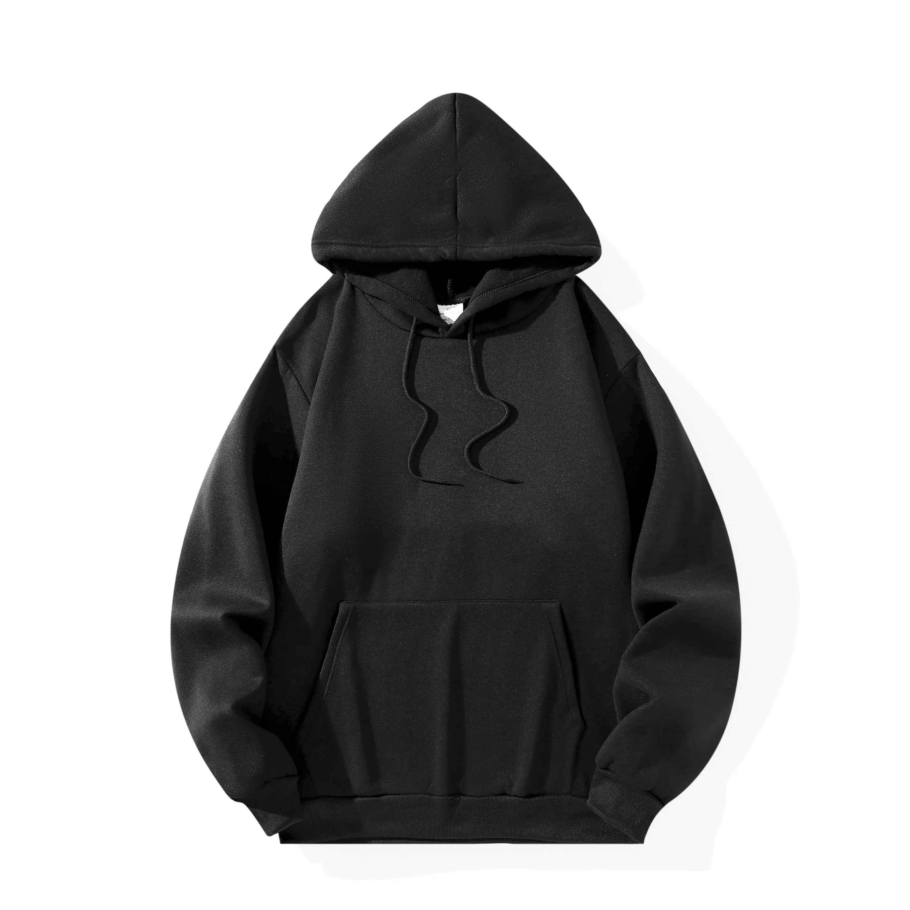 New Autumn Winter Casual Thick Hoodies Men's Top Solid Color Basic Hoodies Sweatshirt Quality Jogger Texture Pullovers