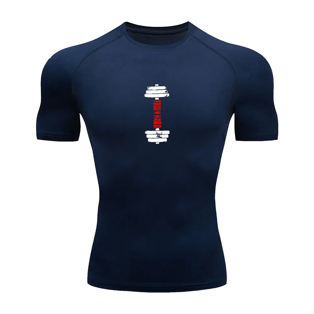 Summer Men's Running T Shirt Sportswear Male Quick Dry T-shirt Gym Fitness Training Tops Tee  Sport Compression T Shirt Men