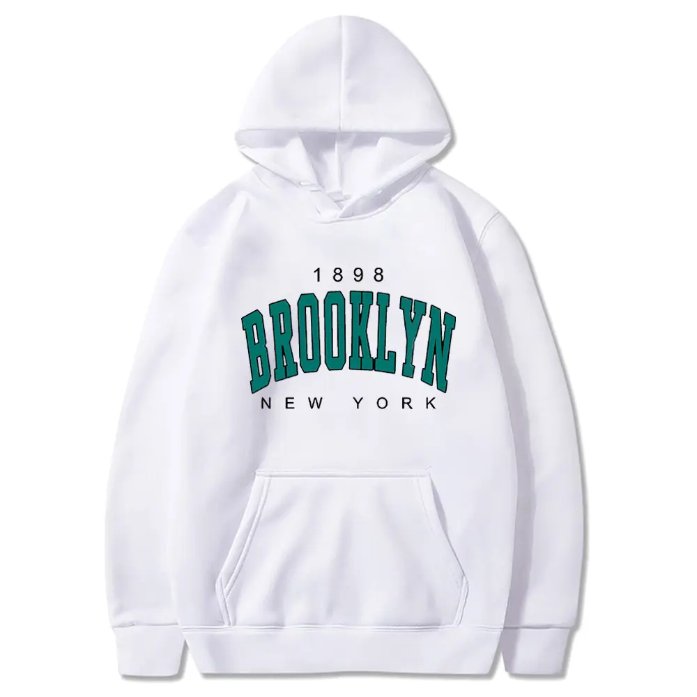 1898 Brooklyn New York Printed Mens Hoody Creativity Crewneck Clothing Fashion Oversize Sweatshirt Fashio Crewneck Hoodie Tops