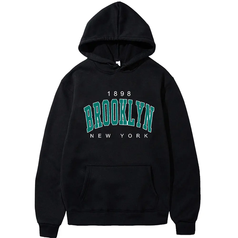 1898 Brooklyn New York Printed Mens Hoody Creativity Crewneck Clothing Fashion Oversize Sweatshirt Fashio Crewneck Hoodie Tops