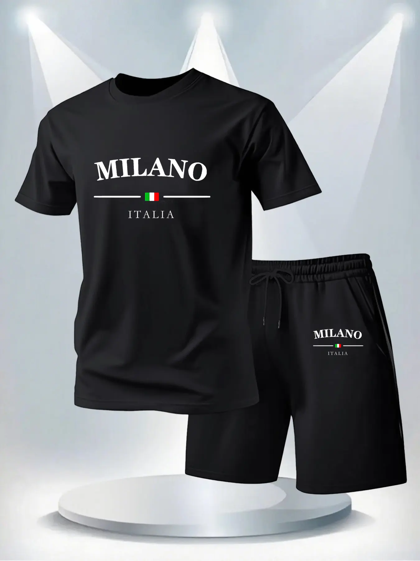 Men's Summer Jogging Sports Suit T-shirt Shorts Set Casual Fitness Pants T Shirt Hip Hop Fashion Men's Tracksuits Two-piece Set