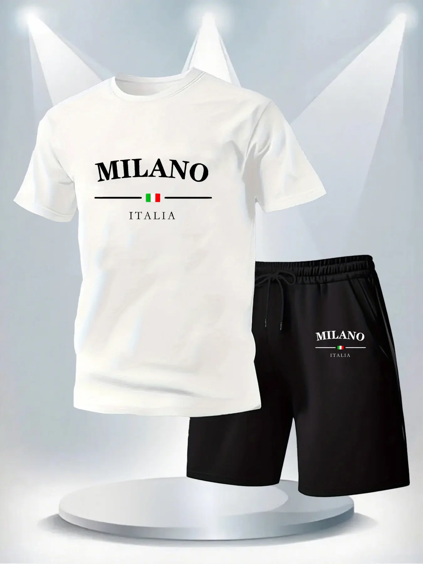 Men's Summer Jogging Sports Suit T-shirt Shorts Set Casual Fitness Pants T Shirt Hip Hop Fashion Men's Tracksuits Two-piece Set