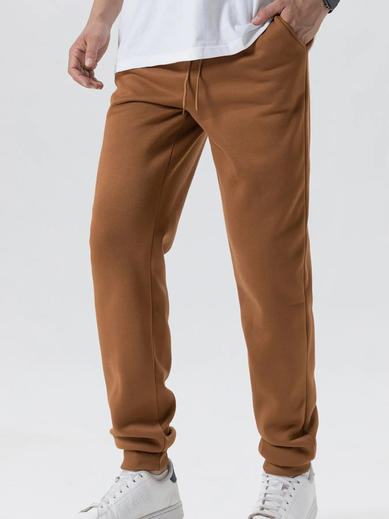 Men/Women Pants Winter Running Pants Joggers Sweatpant Sport Jogging Fitness Gym Fleece Solid Color Trousers