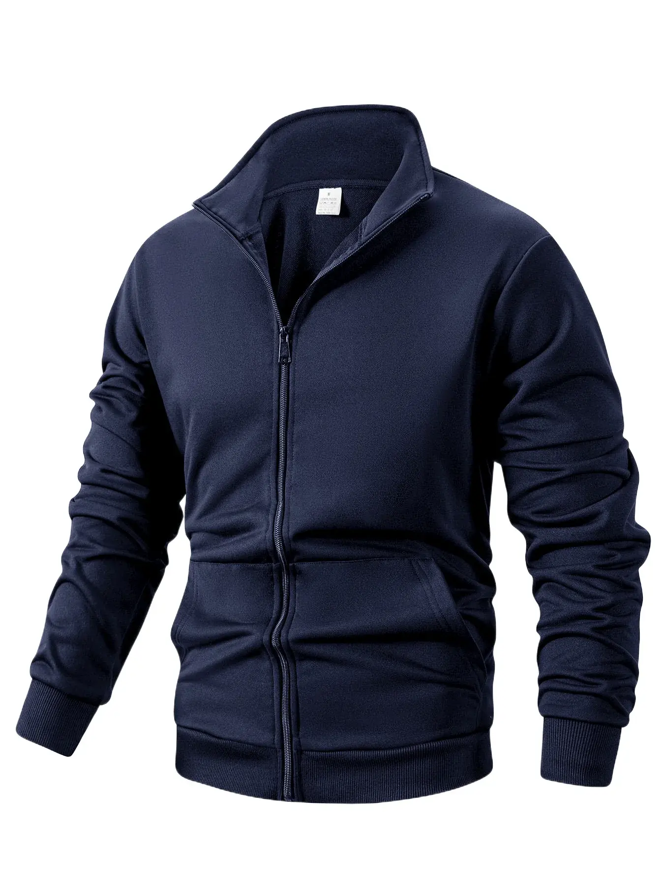 Men's Casual Sports Zipper Stand Collar Jacket Men's Solid Color Cardigan  Jacket Outdoor Sports Coat Windbreaker Jacket for Men