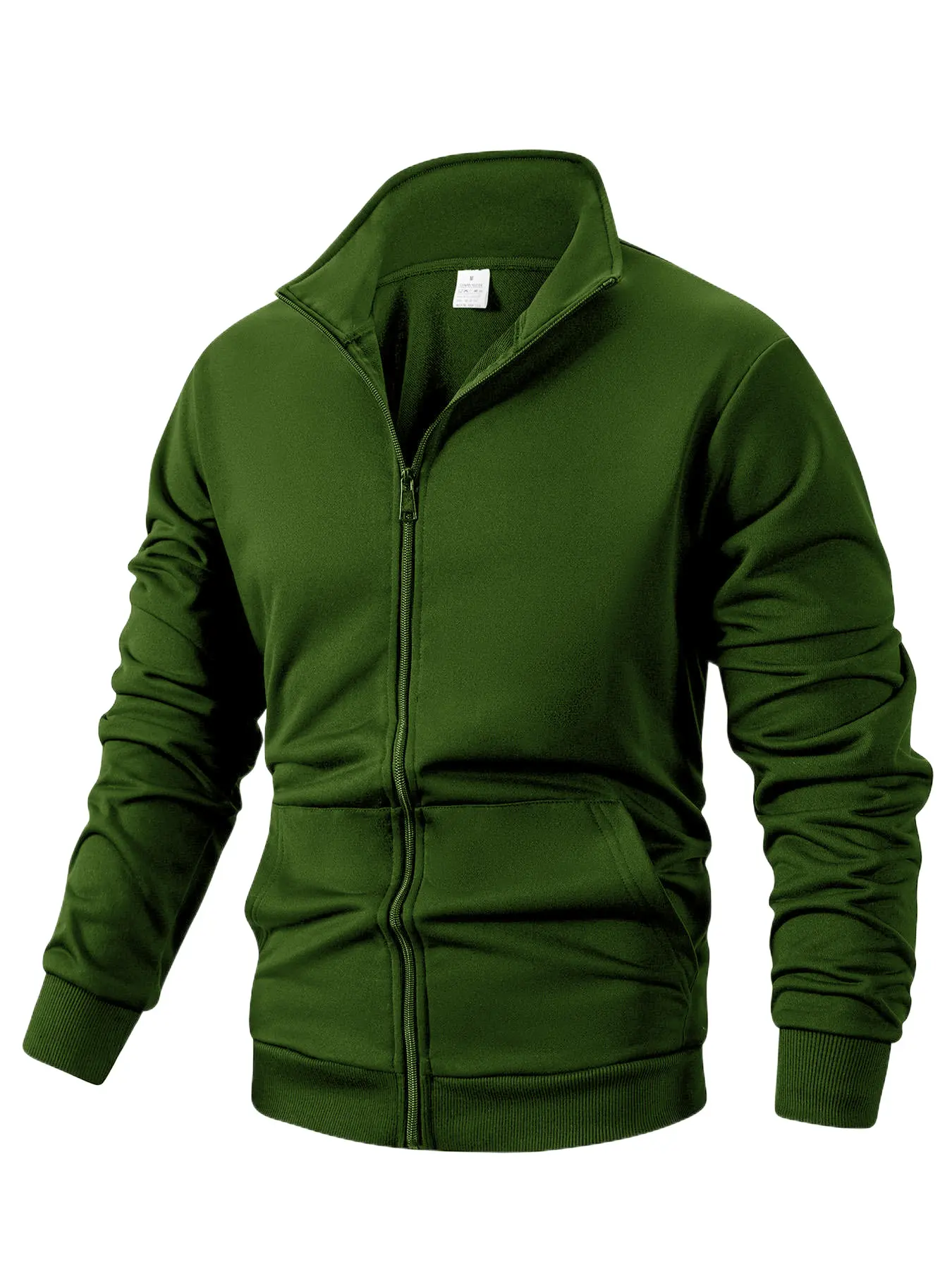 Men's Casual Sports Zipper Stand Collar Jacket Men's Solid Color Cardigan  Jacket Outdoor Sports Coat Windbreaker Jacket for Men