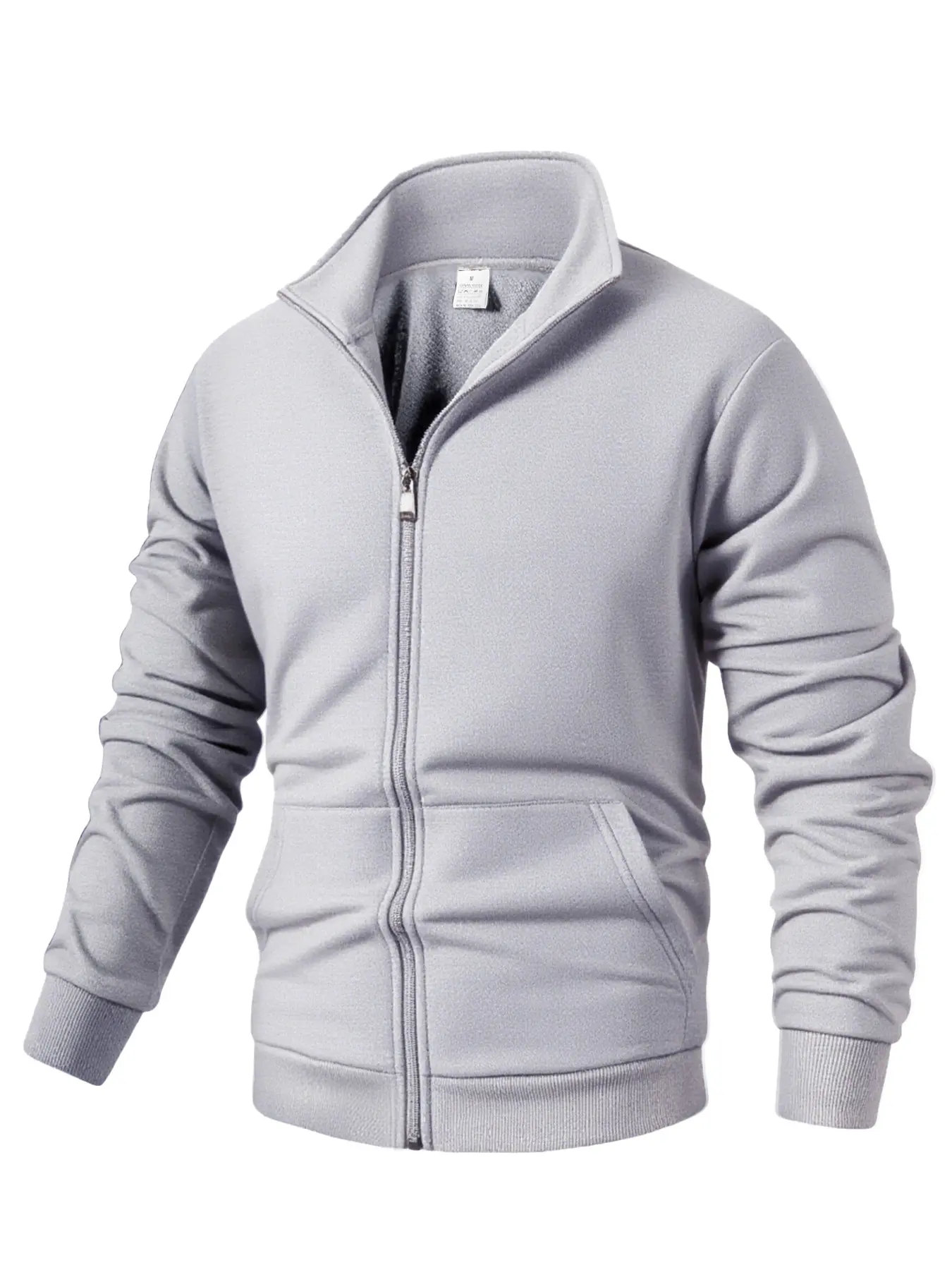 Men's Casual Sports Zipper Stand Collar Jacket Men's Solid Color Cardigan  Jacket Outdoor Sports Coat Windbreaker Jacket for Men