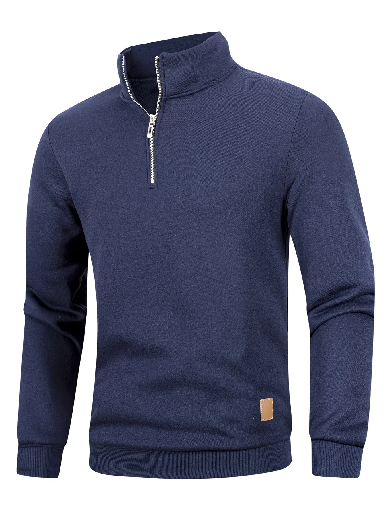Autumn Men's Half Zipper Pullover Long Sleeve Loose Fashion Jogging Sweatshirt Top Casual Turtleneck Streetwear Sport Coats