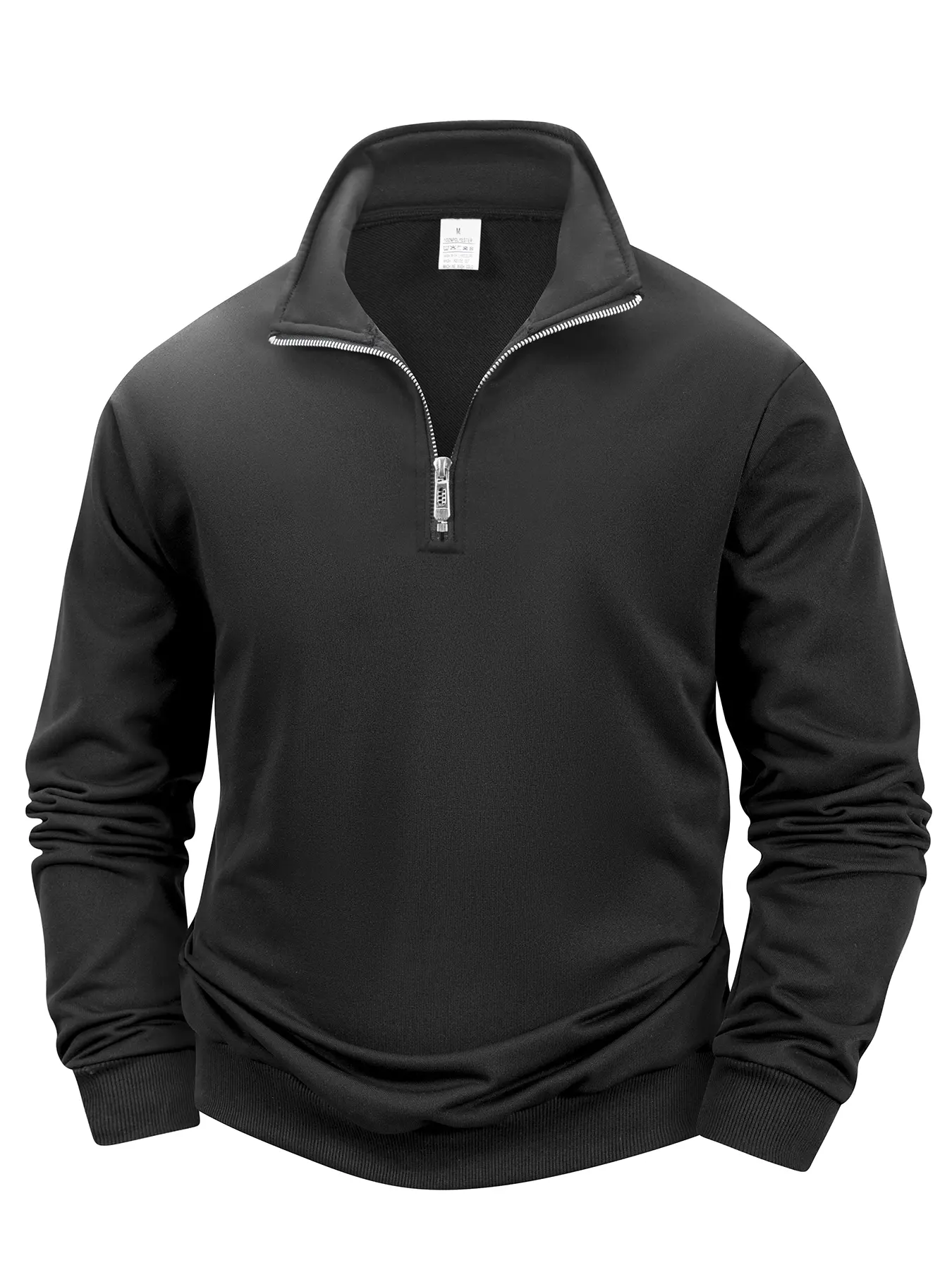 Autumn Men's Zipper Pullover Long Sleeve Sweater Men Warm Slim Casual Turtleneck Mock Neck Pullover Sweatshirts Tops