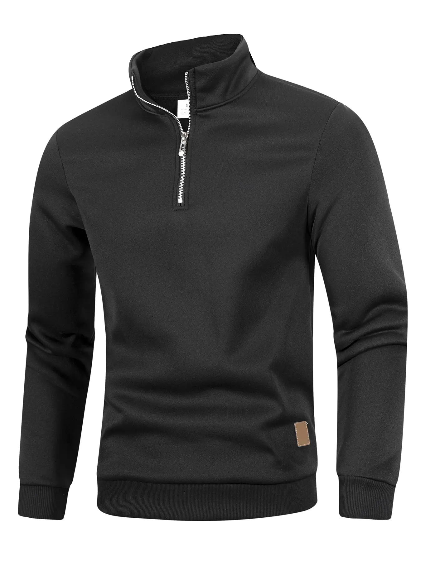 Autumn Men's Half Zipper Pullover Long Sleeve Loose Fashion Jogging Sweatshirt Top Casual Turtleneck Streetwear Sport Coats