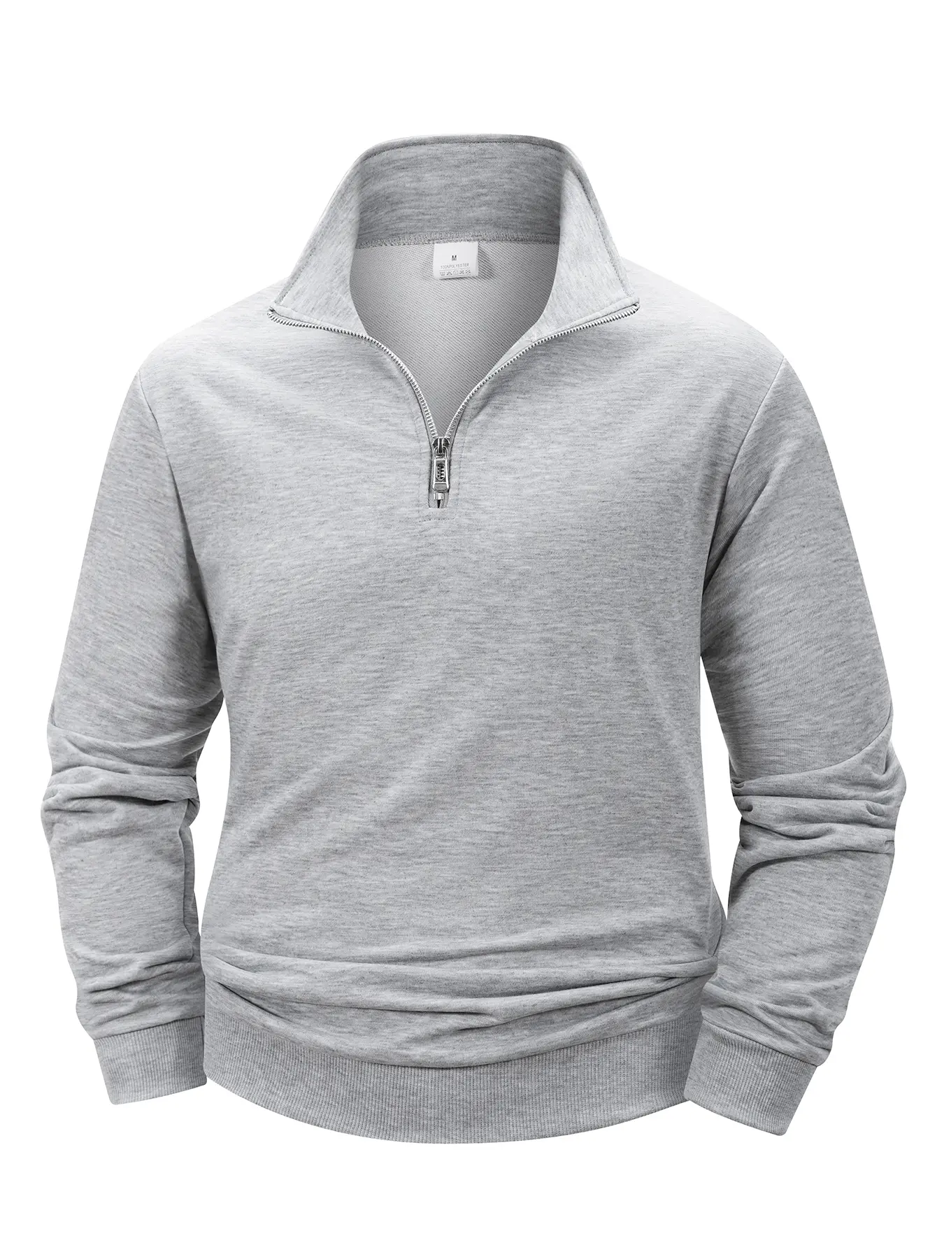 Autumn Men's Zipper Pullover Long Sleeve Sweater Men Warm Slim Casual Turtleneck Mock Neck Pullover Sweatshirts Tops