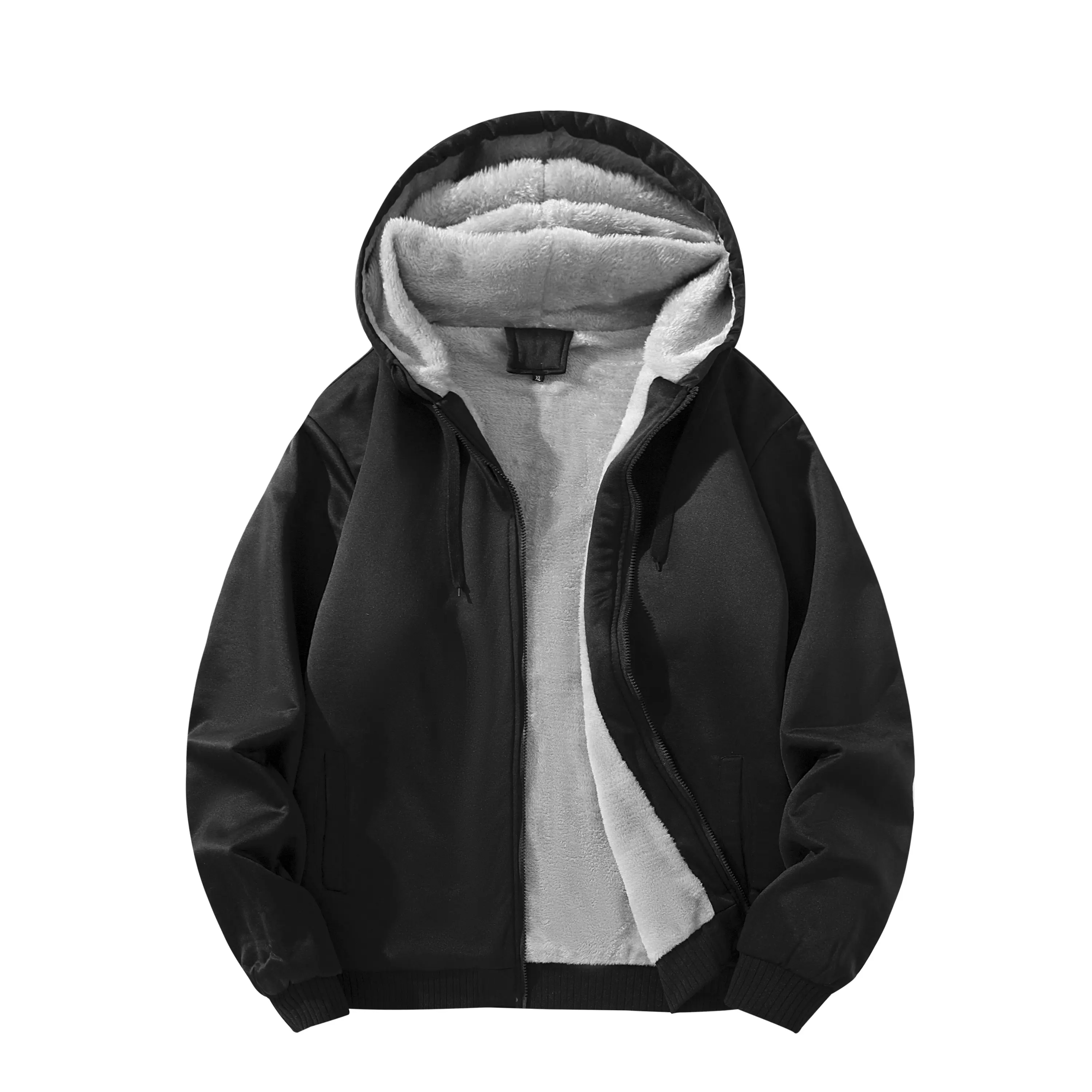 Men's Casual Jacket Winter Fleece Thickened Warm Jackets Men Long Sleeve Coat Casual Hoodies Streetwear Coldproof Outerwear