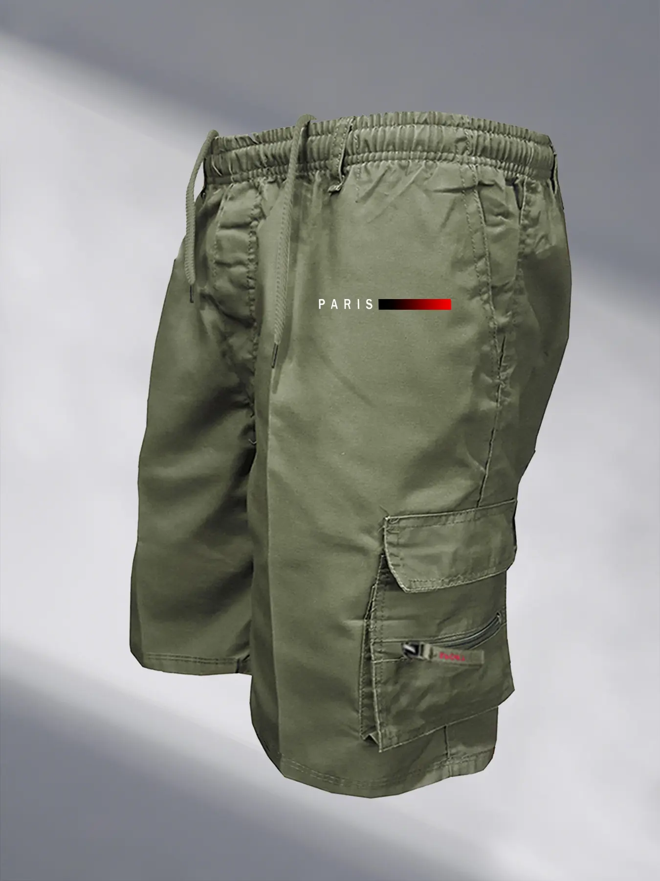 Men's Tactical Shorts Elastic Waist Cargo Work Shorts Men Outdoor Casual Street Style Jogging Shorts Loose Work Casual Shorts