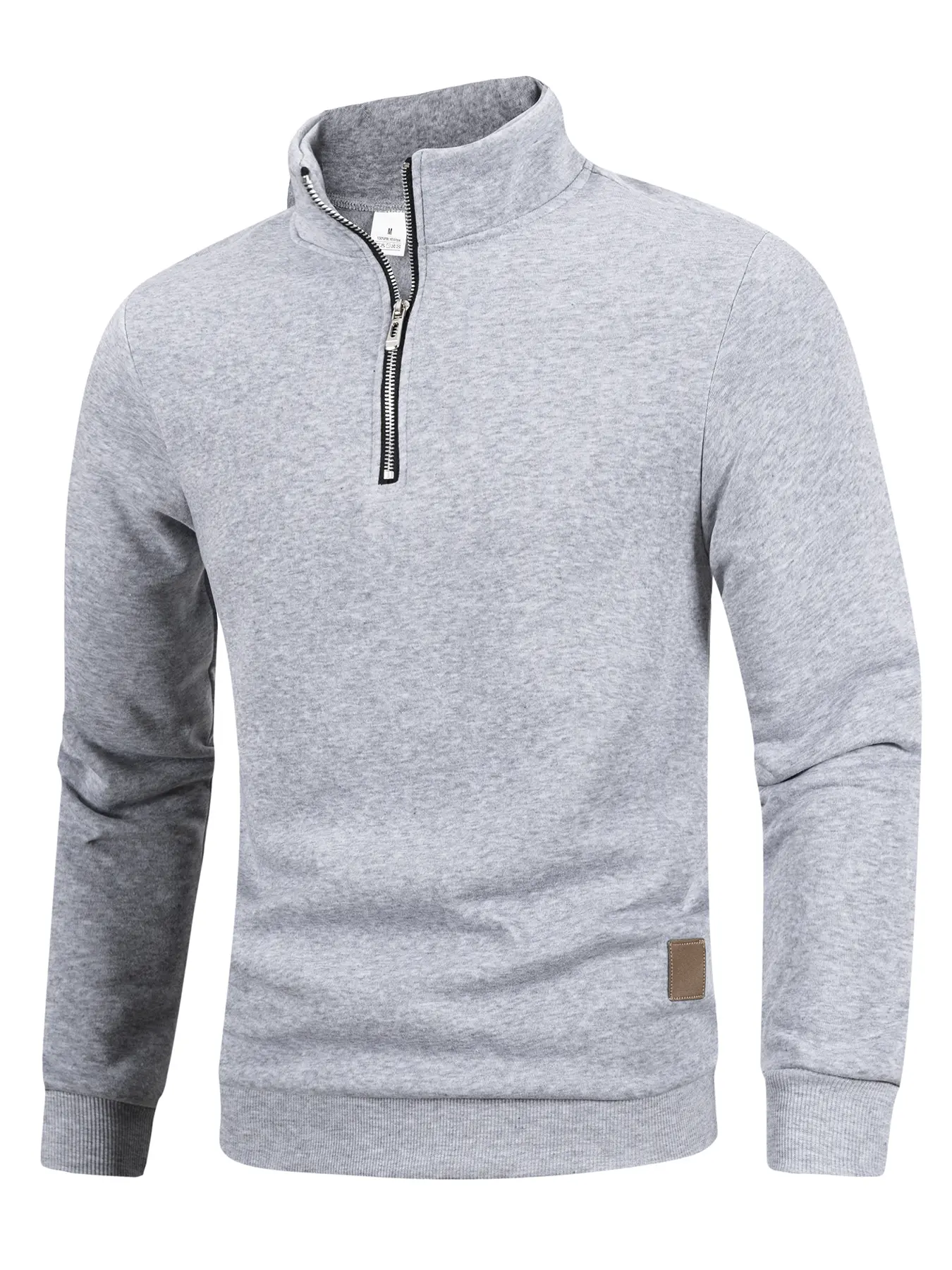 Autumn Men's Half Zipper Pullover Long Sleeve Loose Fashion Jogging Sweatshirt Top Casual Turtleneck Streetwear Sport Coats