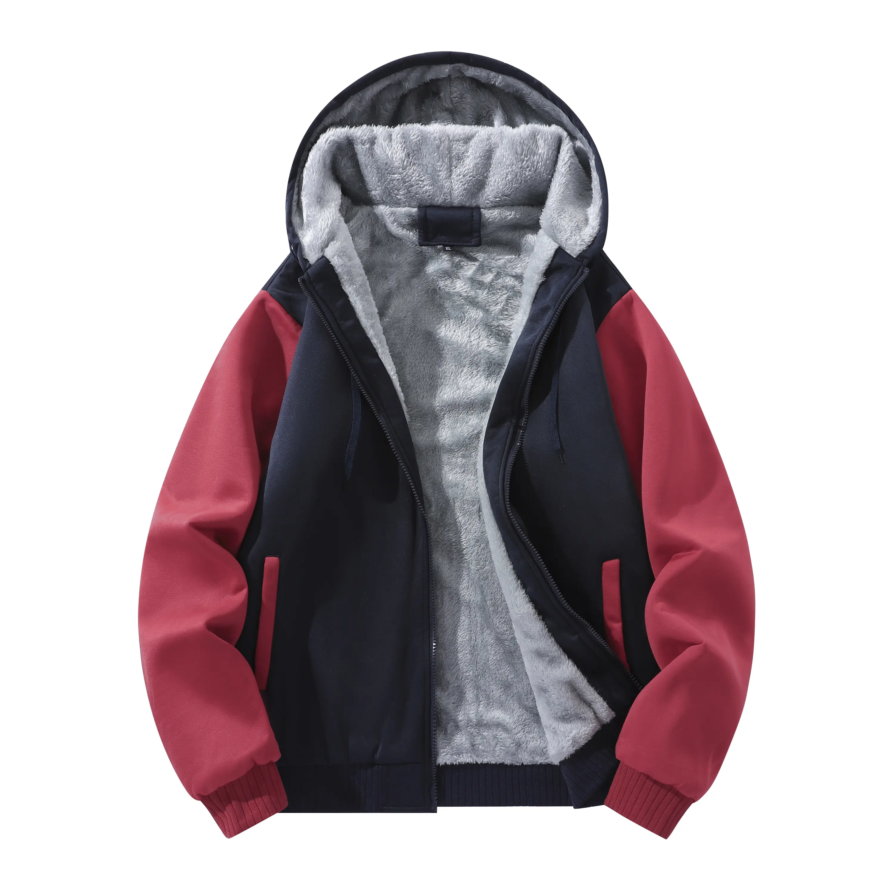 Men's Casual Jacket Winter Fleece Thickened Warm Jackets Men Long Sleeve Coat Casual Hoodies Streetwear Coldproof Outerwear