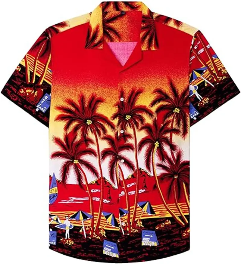 Vintage 3D Graphic Shirts Men Hawaiian Tropical Birds Nature Wildlife Button Blouse Fashion Street Hip Hop Lapel Beach Shirt