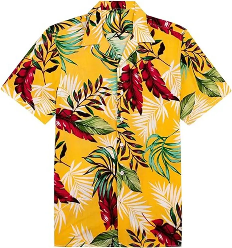 Vintage 3D Graphic Shirts Men Hawaiian Tropical Birds Nature Wildlife Button Blouse Fashion Street Hip Hop Lapel Beach Shirt