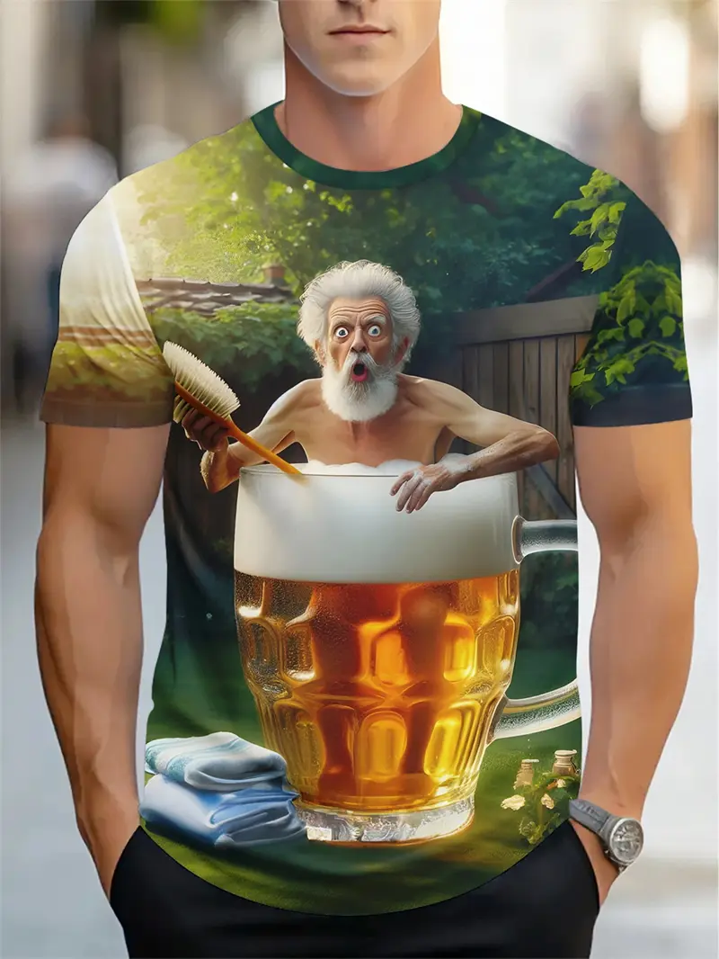 Funny T Shirt Man Summer Fashion 3D Print Tops Men Women Short Sleeve Tee Oversized Streetwear T Shirt Casual Y2K Men's Clothing