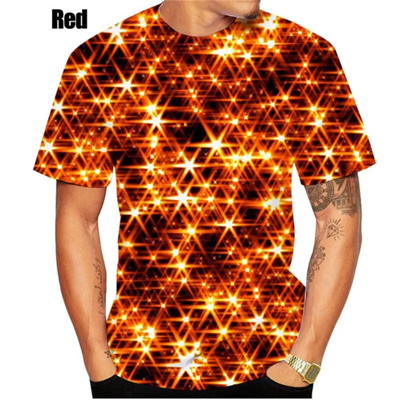 Nerw Dazzling 3D Printed Mens Graphic Tshirts Women Party Funny Gold Hypnotic Graphic Tshirt Kids O Neck Short Sleeve Top Tees