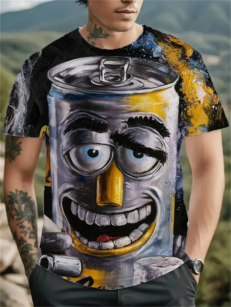 Funny T Shirt Man Summer Fashion 3D Print Tops Men Women Short Sleeve Tee Oversized Streetwear T Shirt Casual Y2K Men's Clothing