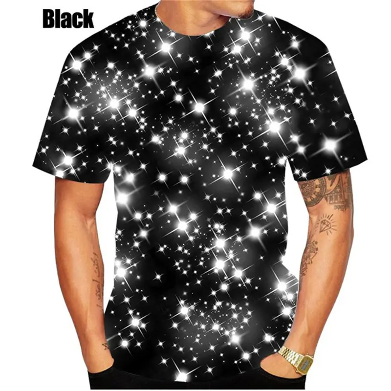 Nerw Dazzling 3D Printed Mens Graphic Tshirts Women Party Funny Gold Hypnotic Graphic Tshirt Kids O Neck Short Sleeve Top Tees