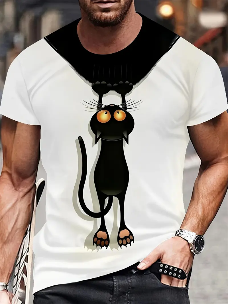 Funny T Shirt Man Summer Fashion 3D Print Tops Men Women Short Sleeve Tee Oversized Streetwear T Shirt Casual Y2K Men's Clothing