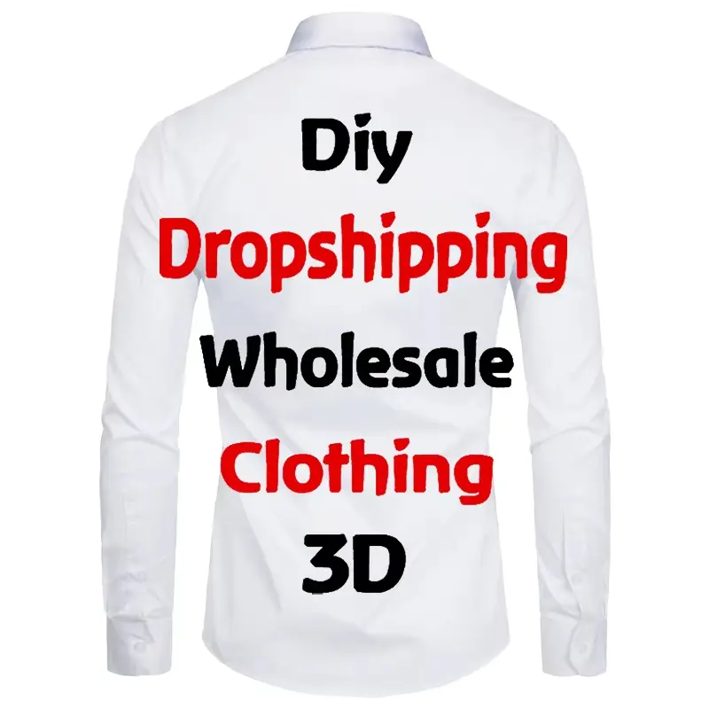 Unisex DIY Custom 3D Print Buttoned Shirts Men/Women Long Sleeve Shirt Tops DIY Your Like Photo Or Logo Customization Clothing
