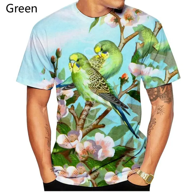 Newest Fashion Parrot 3D Graphic T Shirt Men Women Animal Patterned Print Tshirt Summer Casual Harajuku Style Short Sleeve Tees