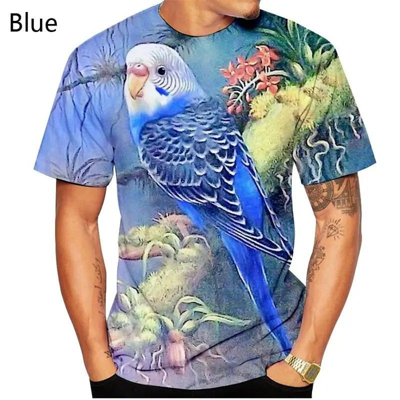 Newest Fashion Parrot 3D Graphic T Shirt Men Women Animal Patterned Print Tshirt Summer Casual Harajuku Style Short Sleeve Tees