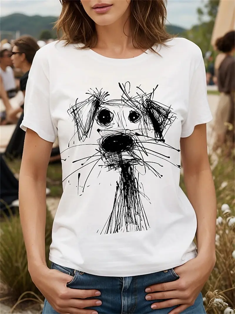New Summer 3D Dog Printing T Shirt Cute Animal Dogs Graphic T-shirts For Men Women Kid Fashion Funny Short Sleeves Vintage Top