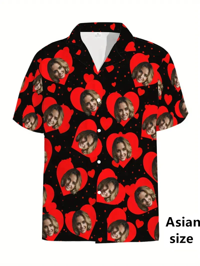 Custom Pattern Hawaiian Shirts Men Clothes 2025 New 3D Print  Unisex Lapel Button Blouse Personalized Design Short Sleeve Tops