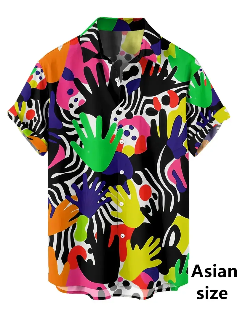 New 80's Vintage Hip Hop Shirts Men 3D Print Graffiti Graphic Cool Shirts Men Fashion Harajuku Casual Streetwear Unisex Tops