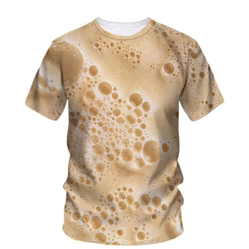 Funny Bubble Beer 3D Printed T Shirt For Men Women New  Summer Fashion Graphs T-shirt Gym Sports Short Sleeve Tees Women Tops