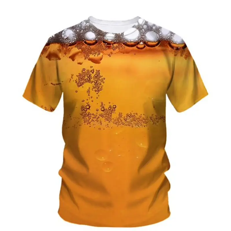 Funny Bubble Beer 3D Printed T Shirt For Men Women New  Summer Fashion Graphs T-shirt Gym Sports Short Sleeve Tees Women Tops