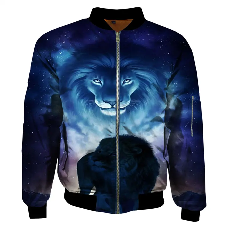 2024 New 3D Printed Jacket for Women Men Lion Pattern Jacket Personalised Kids Street Hip Hop Sports Jacket Spring and Autumn