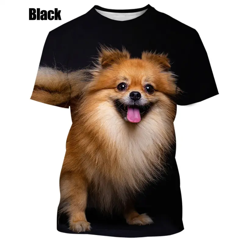 New Summer Hot Sale Funny Dog Pomeranian 3D Printing High Quality Men's And Women's T-shirt Tops Cute Tee Clothing Y2k Clothes