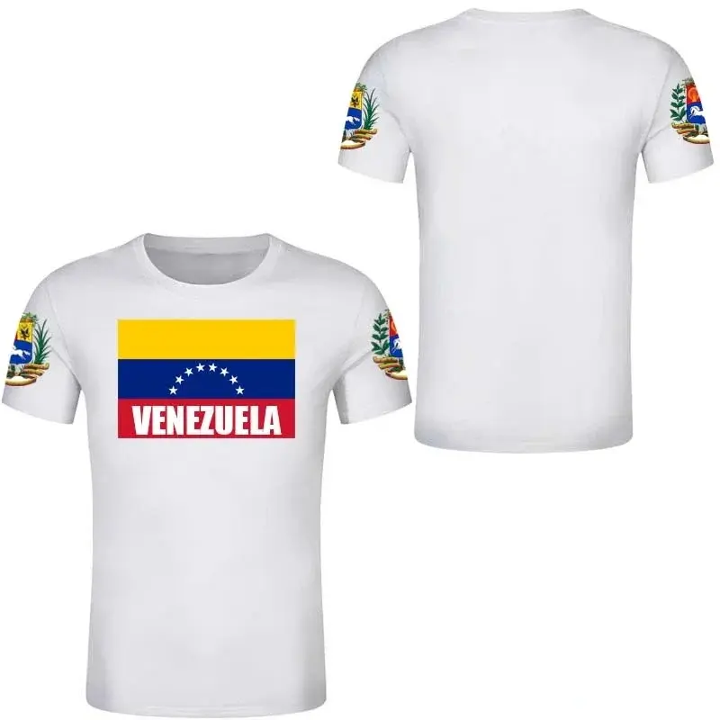 Summer Men's T-shirt Women's T-shirt Venezuela National Flag And Emblem 3D Printed Tops High-quality Clothing For Men And Women