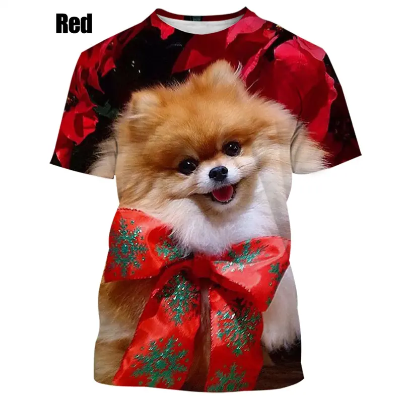 New Summer Hot Sale Funny Dog Pomeranian 3D Printing High Quality Men's And Women's T-shirt Tops Cute Tee Clothing Y2k Clothes