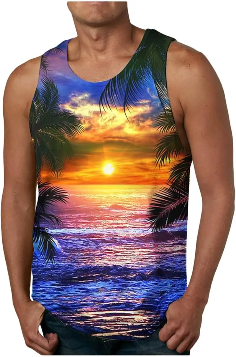 New Fashion 3D Printed Hawaiian Vest For Men Women Casual Quick Drying Sleeveless Vests Summer Popular Outdoor Sport Tank Tops