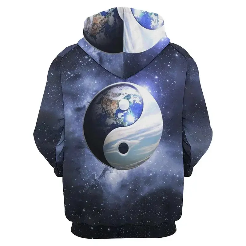 New 3D Print Yin Yang Graphic Sweatshirts Fashion Eight Gossip 3D Printed Hoodies For Men Casual Streetwear Women Hoodie Tops