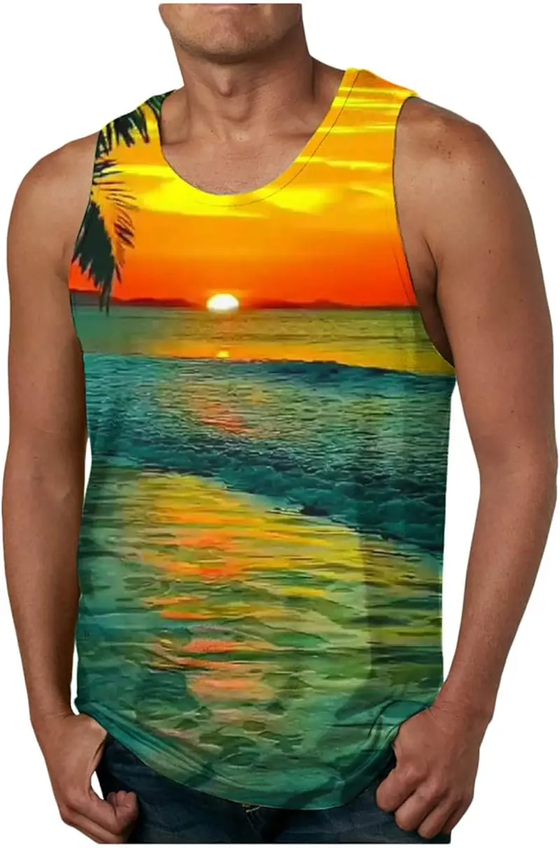 New Fashion 3D Printed Hawaiian Vest For Men Women Casual Quick Drying Sleeveless Vests Summer Popular Outdoor Sport Tank Tops