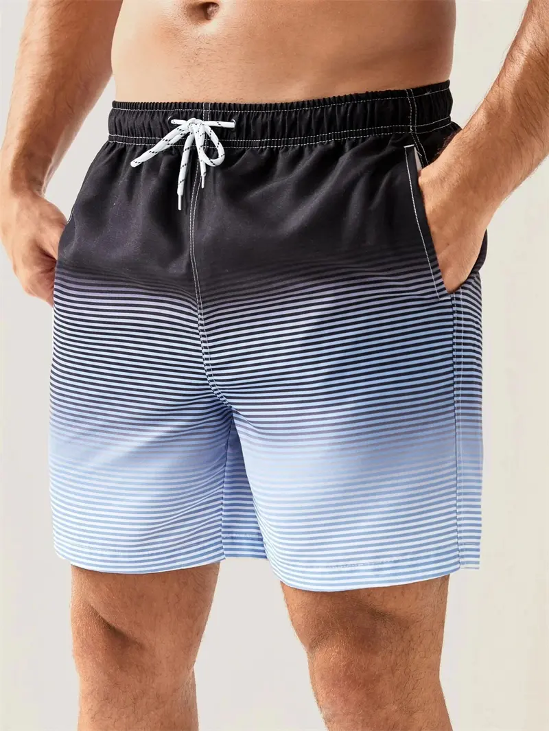 2024 New Simple Pattern 3D Graphic Short Pants Men's Loose Beach Shorts Women Summer Breathable Quick Dry Sportwear Ice Shprts